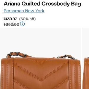 BRAND NEW Persaman New York Quilted Crossbody Bag - YELLOW COLOR